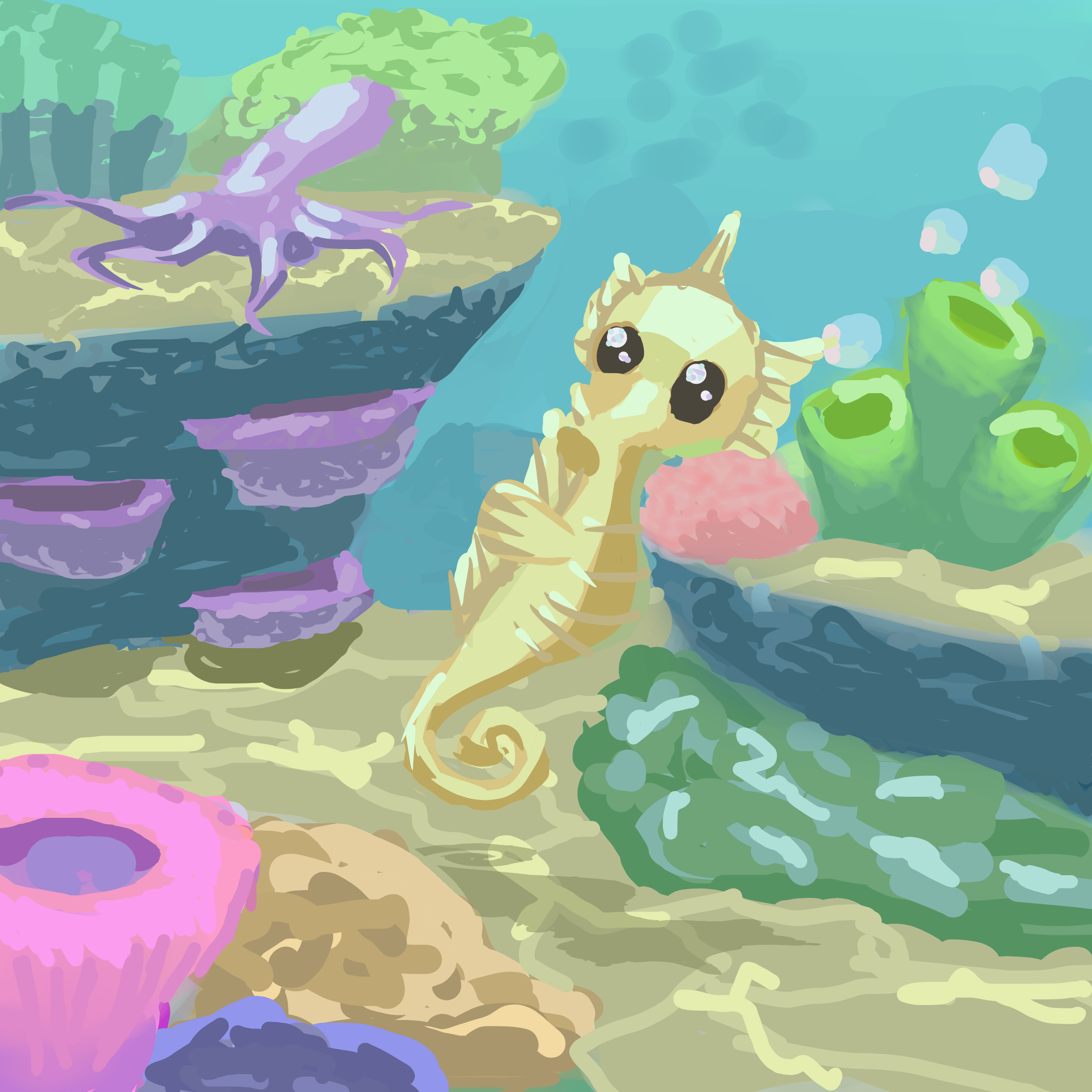 Cute seahorse